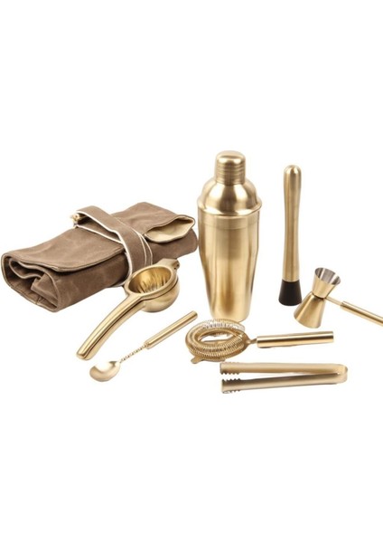 7 Parça Altın Renkli Bar Seti