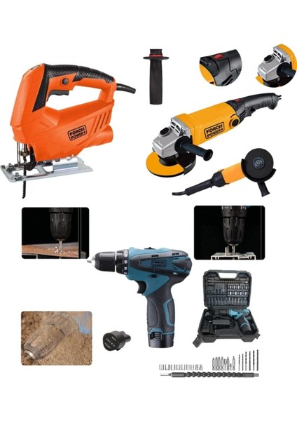 Hobi Seti: Şarjlı Matkap, Taşlama ve Dekupaj Makinesi, Güç ve Çok Yönlülük