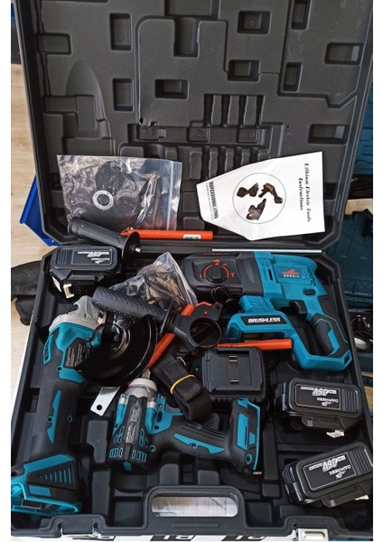 2 Yıl Üçlü Set Şarjlı Tork ve Darbeli Matkap, Kablosuz, 24V, 24W