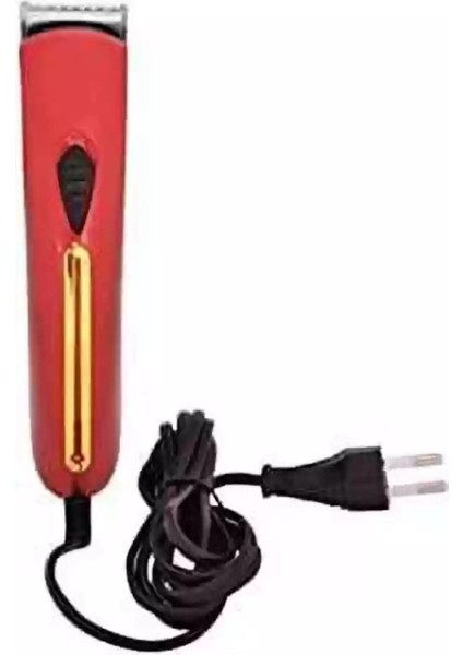 Kablolu Elektrikli Saç Tıraş Makinesi Kırmızı Güçlü ve