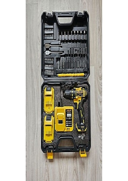 Çift Akülü 84 Parça Matkap Seti, Dayanıklı Metal Şanzuman, Şarjlı Kullanım