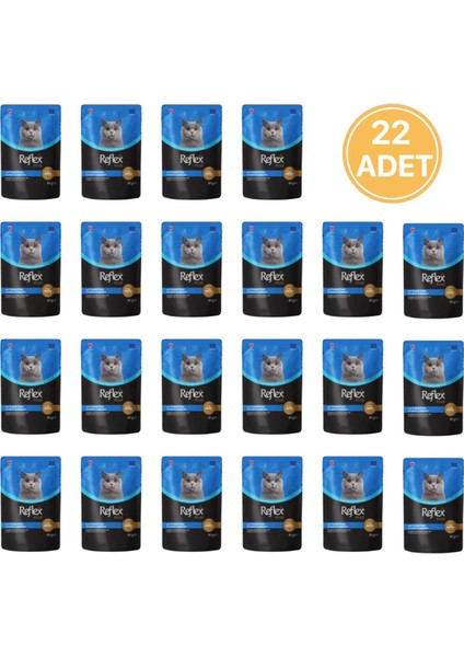 Plus Jöle Et Parçacıklı Ton ve Alabalıklı Yaş Yetişkin Kedi Konservesi 85 gr (22 Adet)