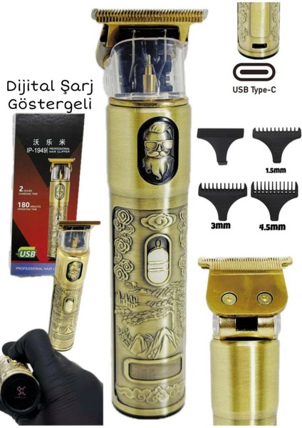 Dijital Göstergeli Şarjlı Saç Sakal Bıyık ve Vücut Tüy Alma Cihazı fiyatları