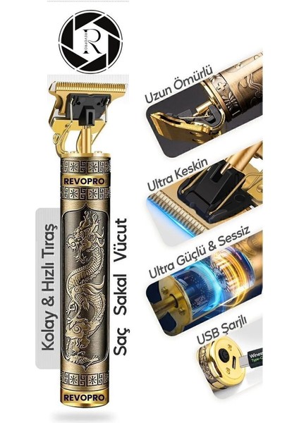 Profesyonel Lazer Öncesi Saç Sakal Ense Çizim Traş Makinesi