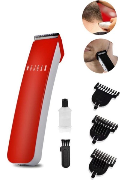 Kırmızı li Çok Fonksiyonlu Saç ve Sakal Tıraş Makinesi