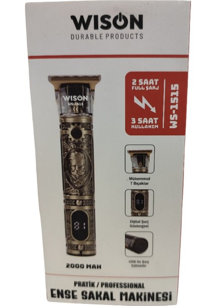WS-1515 Çok Fonksiyonlu Sakal ve Vücut Tıraş Makinesi Metalik Tasarım