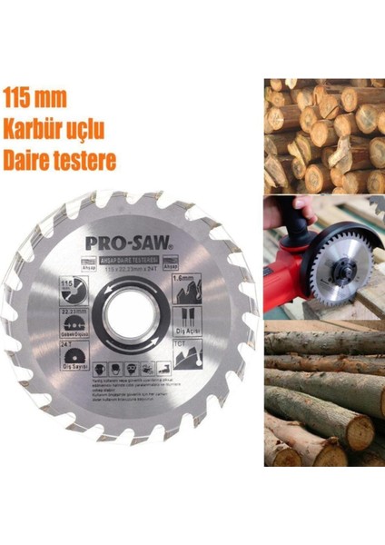 Pro-Saw PS51200 Uyumlu Ahşap Testere ve Matkap Aparatı 115 mm 24 Diş indirimleri