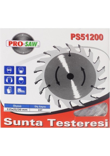 Pro-Saw PS51200 Uyumlu Ahşap Testere ve Matkap Aparatı 115 mm 24 Diş