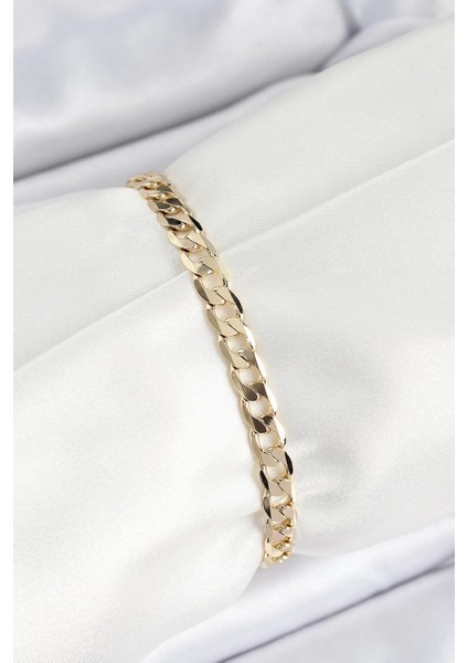 Xuping Pirinç Klasik Ezme Zincir Model Gold Renk Kadın Bileklik