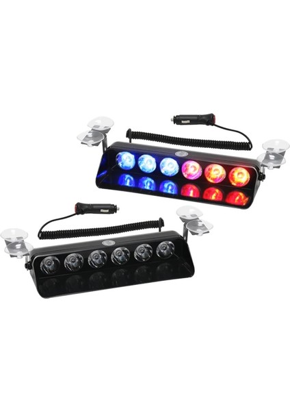 S6 LED Mavi - Kırmızı Çakar Modül Mercekli Çakmaklık Girişli