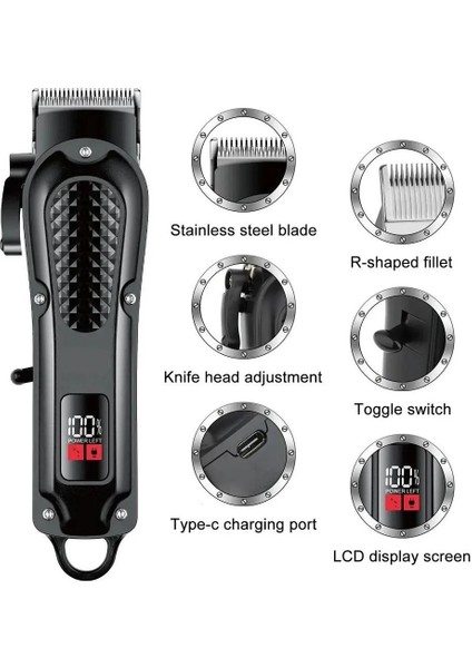 Siyah Tekno Faresi Insua HK-750 Traş Makinesi ve Güçlü Tasarım fiyatları