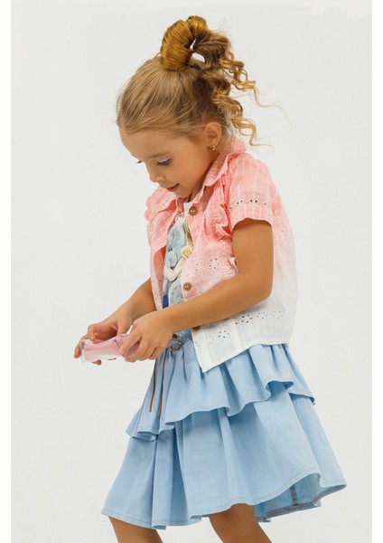 2-6 Yaş Bandırmalı Etekli 3'lü Takım