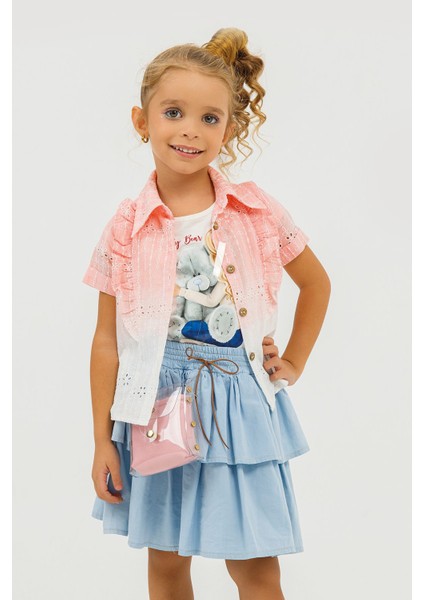 2-6 Yaş Bandırmalı Etekli 3'lü Takım