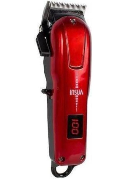Kırmızı Şarjlı Çok Fonksiyonlu Saç ve Sakal Traş Makinesi