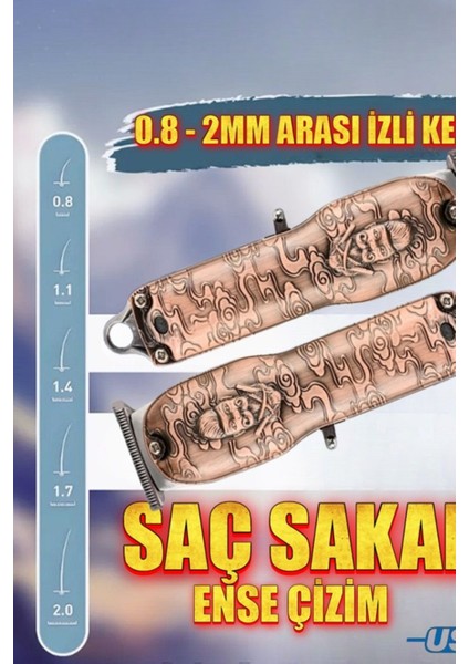 Kablosuz Su Geçirmez Lazer Öncesi Tıraş Makinesi Saç Sakal ve Ense Çizimi fırsatları