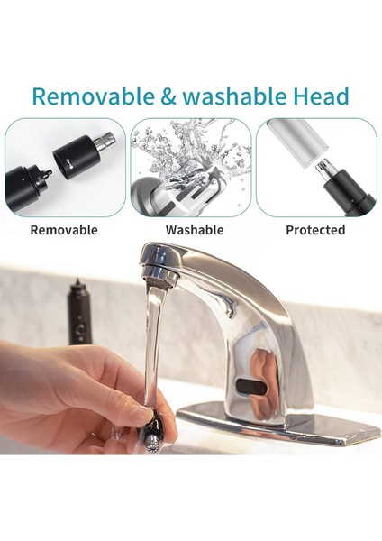 Mini Elektrikli Burun ve Kulak Kılı Temizleme Seti Yıkanabilir ve Çıkarılabilir Uçlar fiyatları