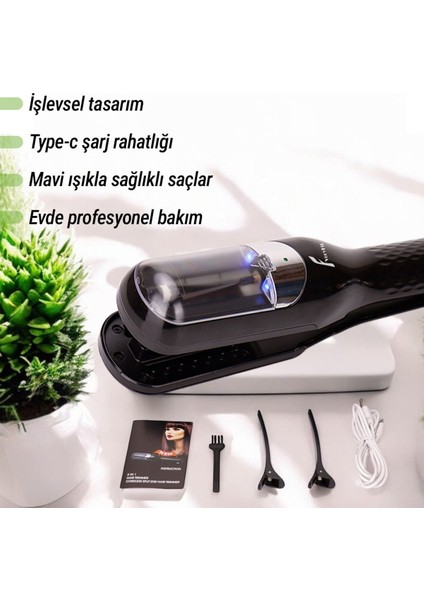 Şarjlı Kablosuz Saç Kırık Alma Makinesi, Siyah, 220-240V, 50Hz fiyatları