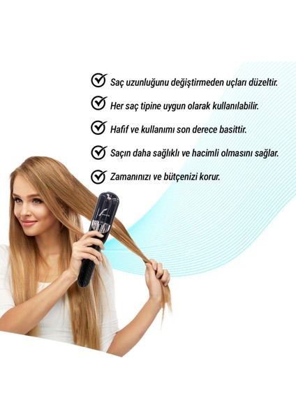 Şarjlı Kablosuz Saç Kırık Alma Makinesi, Siyah, 220-240V, 50Hz modelleri