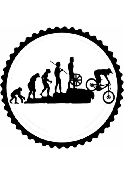 Insanlığın Gelişimi Tasarım Sticker 10 x 10 cm