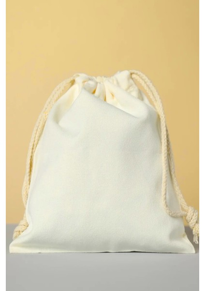 %100 Doğal Pamuk Keten Ayakkabı Torbası – Nefes Alabilen, Büzgülü, Şık ve Çevre Dostu Saklama Çantası (30x40 cm)