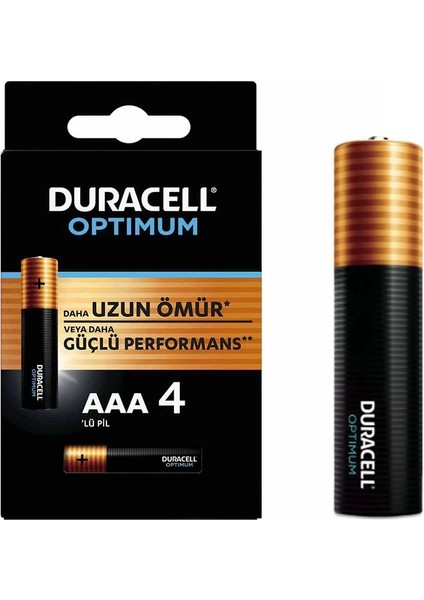 Duracell Optımum MX2400 1.5V Alkalın Aaa Ince Kalem Pil 4lü Paket
