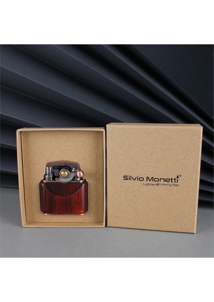 SM-090T Vintage Benzinli Ahşap Çakmak Kestane modelleri