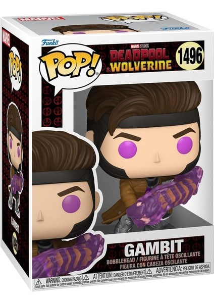 Pop! Marvel: Gambit, Deadpool & Wolverine Figürü, Resmi Koleksiyon Ürünü