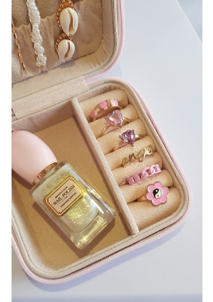 Fermuarlı Seyahat Takı Saklama Çantası, Organizer ve Güvenli Koruma