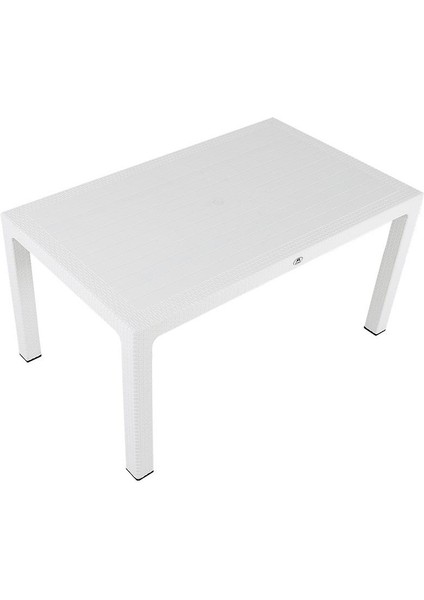 90x150 Elit Rattan Masa Beyaz