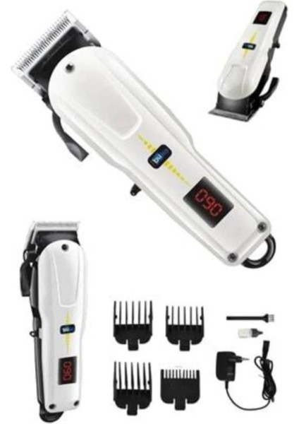 Kablosuz Dijital Göstergeli 3 Saat Kullanımlı Tıraş Makinesi Bej