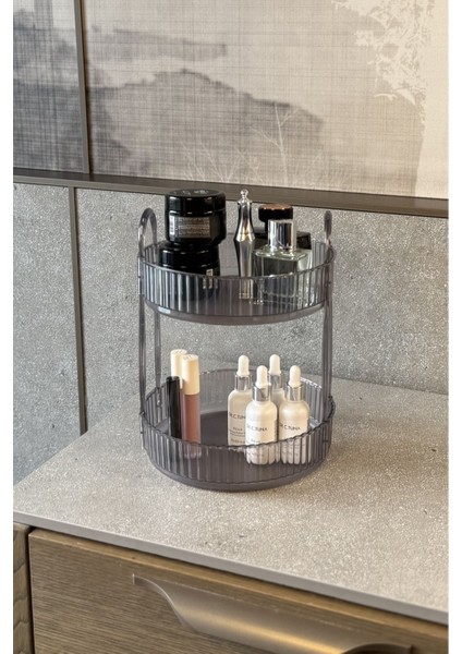 Şık Çok Amaçlı Düzenleyici, Makyaj, Takı ve Ev Eşyası İçin Gri Seçenek