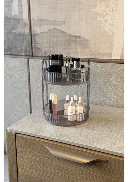 Şık Çok Amaçlı Düzenleyici, Makyaj, Takı ve Ev Eşyası İçin Gri Seçenek