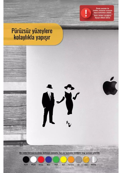 Modern Bay Wc Sticker Oto Motor Laptop Duvar Folyo Sticker 60 x 66 cm modelleri