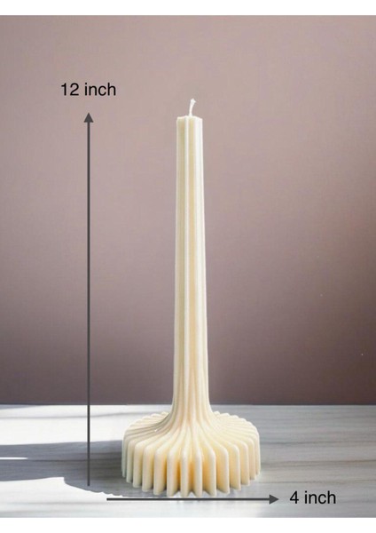 Madame Lume Dekoratif Kokulu Sütun Mum Geometrik Şekilli Soya Wax Ev Dekorasyon Mum 1 Adet - 20 cm modelleri