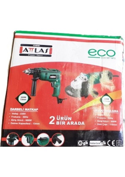 Eco Set Mt2 Matkap ve Taşlama 500W Kablolu Darbesiz, 2 Yıl Garanti fiyatları
