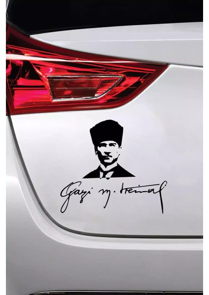 Gazi M. Kemal - Araç, Oto, Laptop, Duvar Uyumlu Sticker 50*45 cm fiyatları