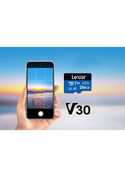 633 x 256 GB Micro Sd Kart, Microsdxc Uhs-I Kartı + Sd Adaptörü, 100 Mb/sn&apos;ye Kadar Okuma, Hafıza Kartı Micro Sd A1, C10, U3, V30, Cep Telefonu/tablet/güvenlik Kamerası Için (LMS0633256G-BNAAA) fiyatları