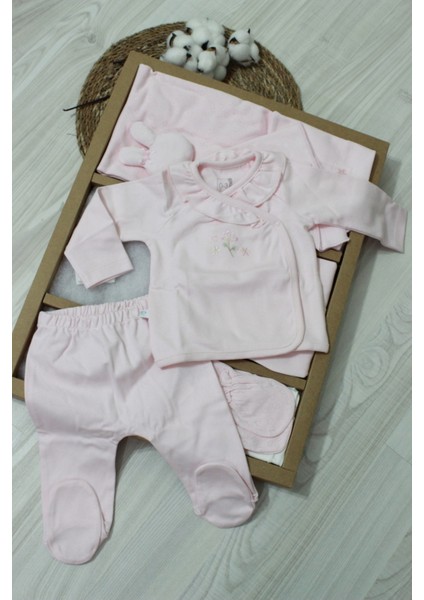 Barbosa Cute Rabbit Nakışlı 10'lu Yenidoğan Kız Bebek Hastane Çıkışı (56-62CM) ZK1474 Yeni Sezon 2025 indirimleri