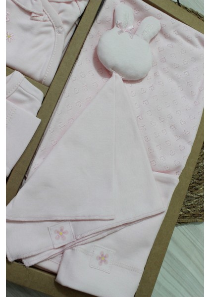 Barbosa Cute Rabbit Nakışlı 10'lu Yenidoğan Kız Bebek Hastane Çıkışı (56-62CM) ZK1474 Yeni Sezon 2025