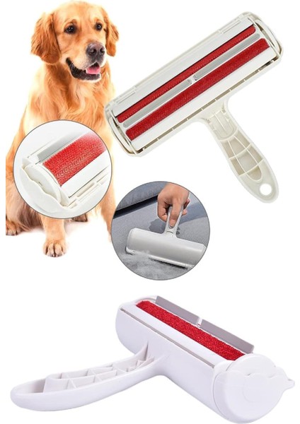 Kedi Köpek Tüy Toplayıcı Hazneli 2 Yönlü Kazak Kıyafet Elbise Halı Yatak Kıl Toz Tüy Toplayıcı Oze-12