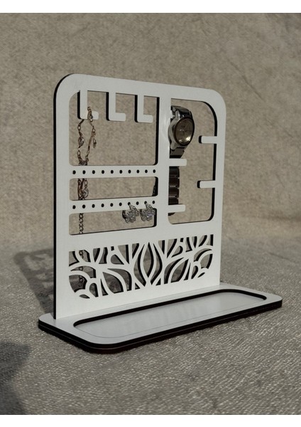 Beyaz Ahşap Takı Düzenleyici, Kolye ve Bileklik Saklama Kutusu fiyatları