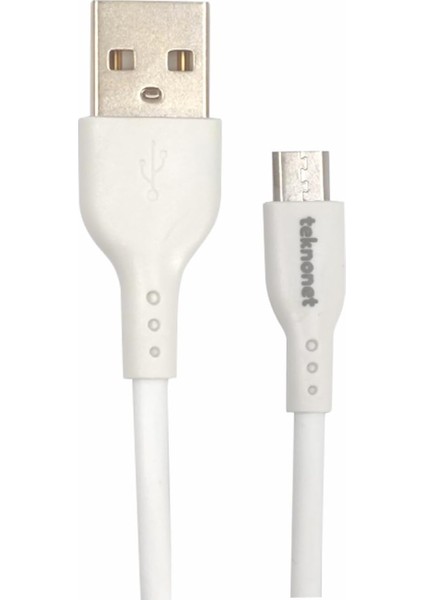Micro USB Şarj Kablosu 1 Metre – Dayanıklı, Hızlı Şarj & Veri Aktarımı – Beyaz, Android Telefonlar ve Daha Fazlası Için Uyumlu
