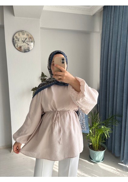 Modal Kumaş Balon Kol Tunik