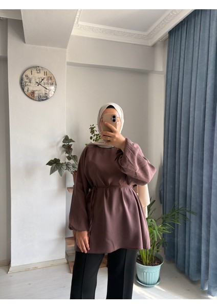 Modal Kumaş Balon Kol Tunik