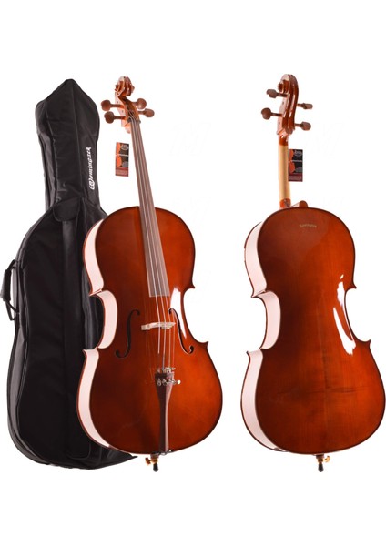 Çello (Viyolonsel) Dominguez 3/4 Gül Aksamlı Parlak DCR34CRP1