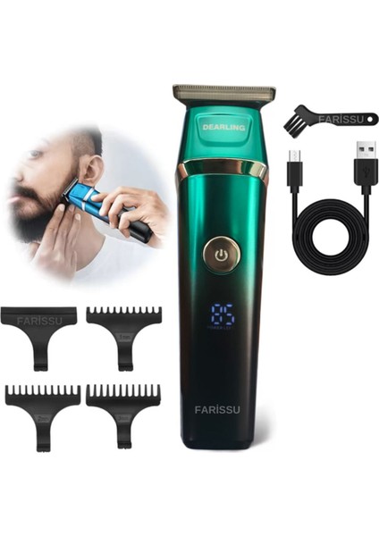 Yeşil Elektrikli Tıraş Makinesi Evde Profesyonel Tıraş Deneyimi