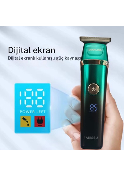 Yeşil Elektrikli Tıraş Makinesi Evde Profesyonel Tıraş Deneyimi fırsatları