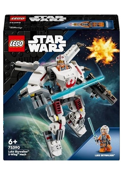 Luke Skywalker X-Wing Robotu 75390-6 Yaş ve Üzeri Çocuklar Için Inşa Edilebilen Koleksiyonluk Yaratıcı Oyuncak Yapım Seti (195 Parça) modelleri