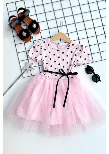 Kız Çocuk Magnolia Puanlı Tütü Pembe Elbise