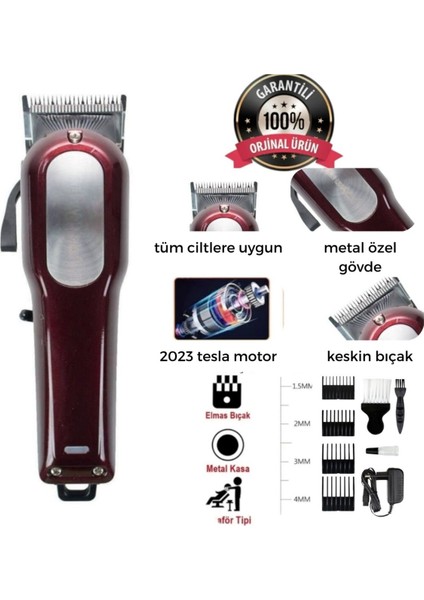 Bordo Çok Fonksiyonlu Saç ve Sakal Kesim Makinesi